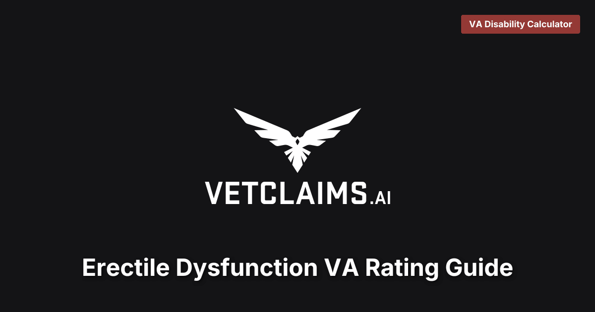 Erectile Dysfunction VA Rating Guide