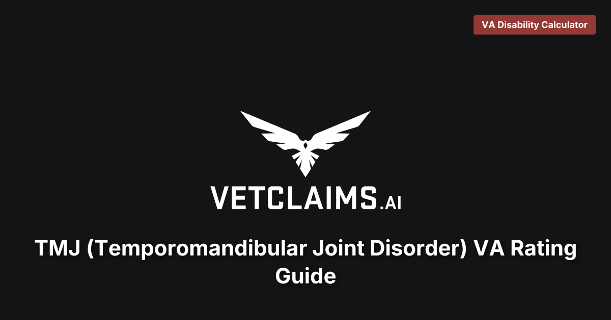 TMJ VA Rating Guide