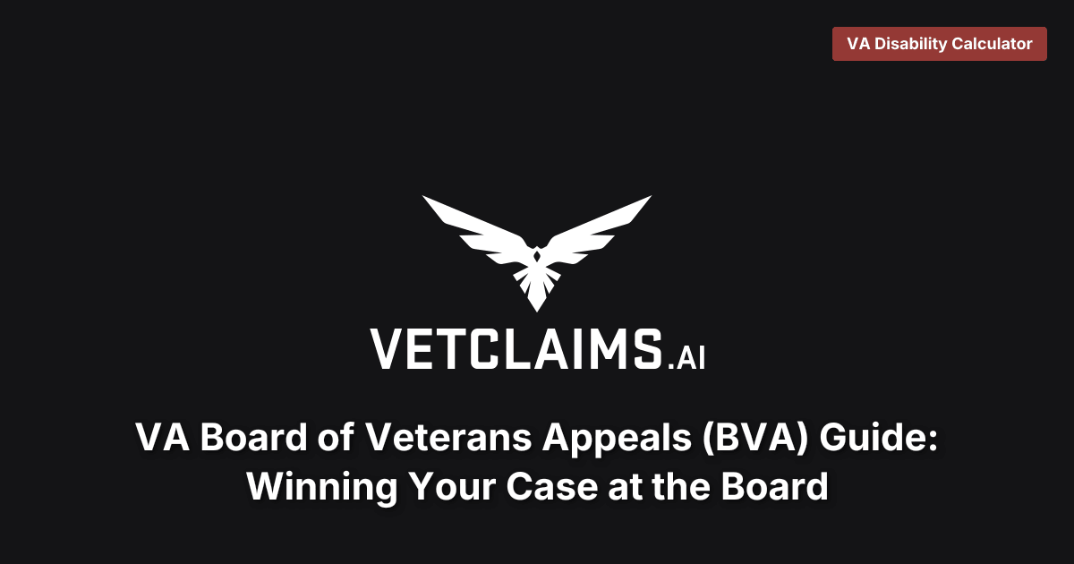 VA Board of Veterans Appeals (BVA) Guide