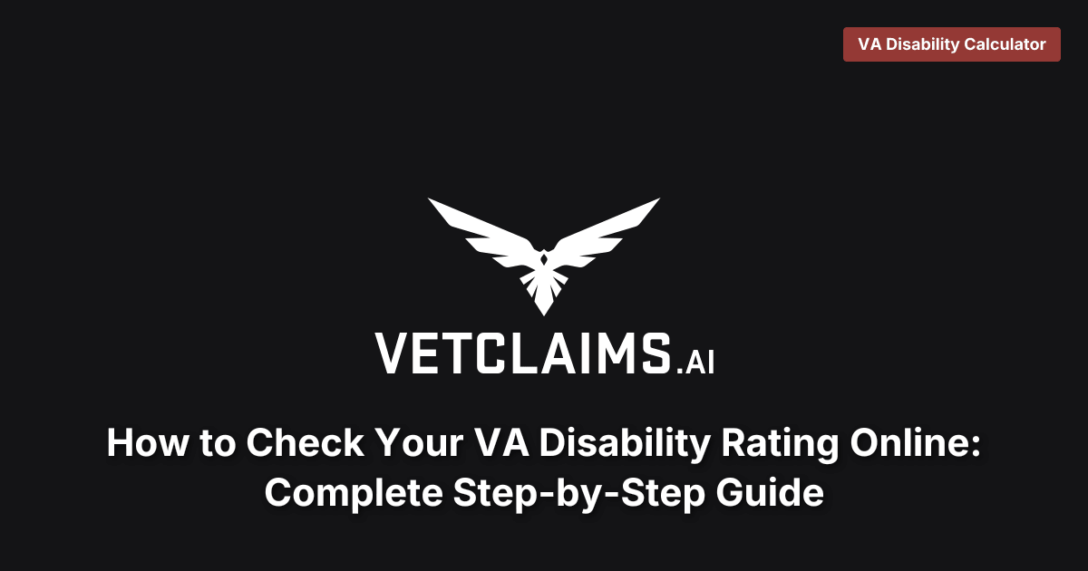 How to Check Your VA Disability Rating