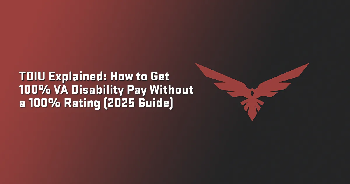 TDIU Guide 2025: 100% VA Pay Under 100%